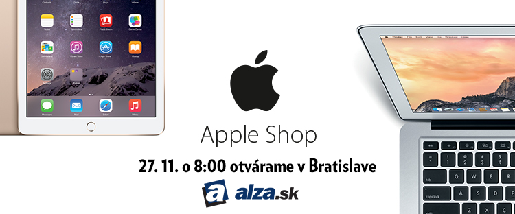 27. 11. 2015 sa v Bratislave otvorí jedinečný Apple Shop