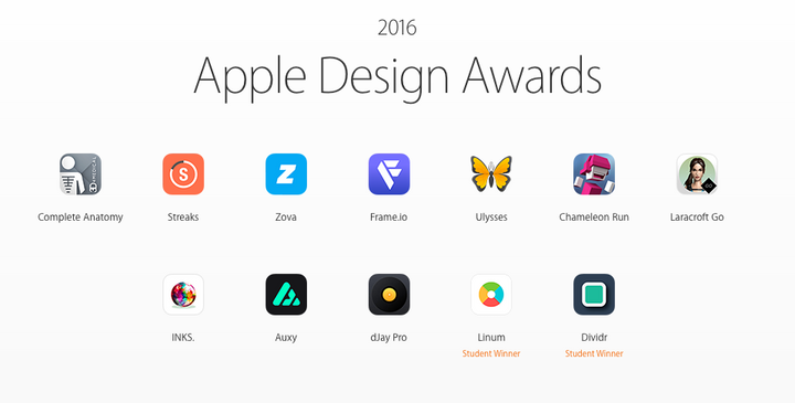 Víťazi prestížneho ocenenia Apple Design Awards 2016 sú už známi